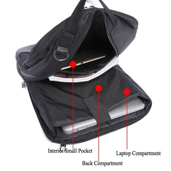16.5 Tuuman Kannettava Monitoiminen Miesten Nailonreppu Liikematkakäsilaukku Crossbody Bag