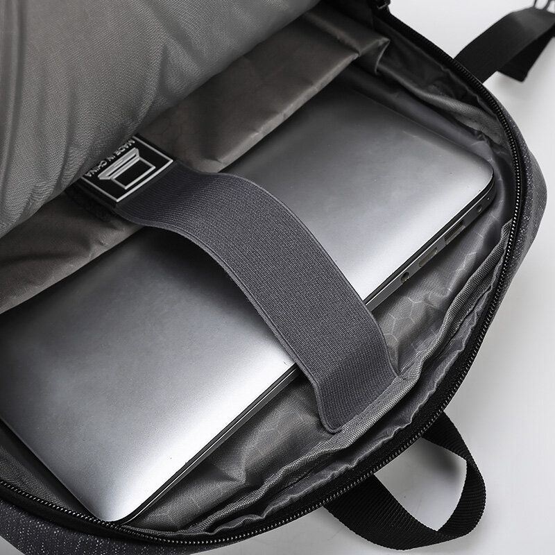 Miesten 15.6 Tuuman Usb-lataus Vedenpitävä Kannettavan Tietokoneen Laukku