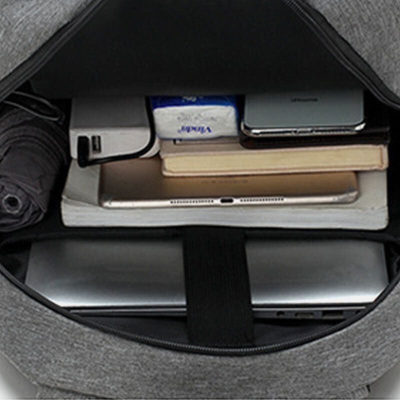 Miesten 3kpl Nylon Usb-lataus Kulutuskestävyys Muoti Rento Kannettavan Tietokoneen Laukku Reppu Crossbody Laukku Kytkinlaukku