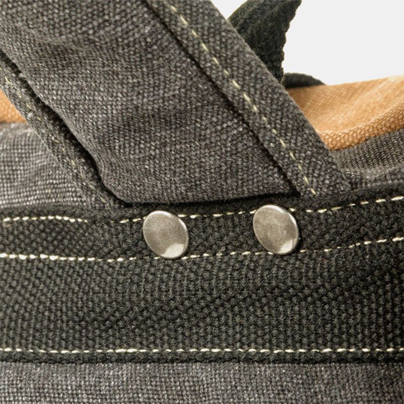 Miesten Aidosta Nahasta Valmistettu Lehmännahkainen Ja Kankainen Patchwork Ulkona Vedenpitävä Varkaudenesto Vaellusreppu 14 Tuuman Kannettavalle Tietokoneelle