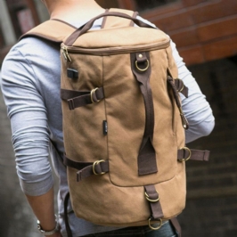 Miesten Canvas Matkareppu Monitoiminen Usb-latauskäsilaukku Olkalaukku Cross Body Bag