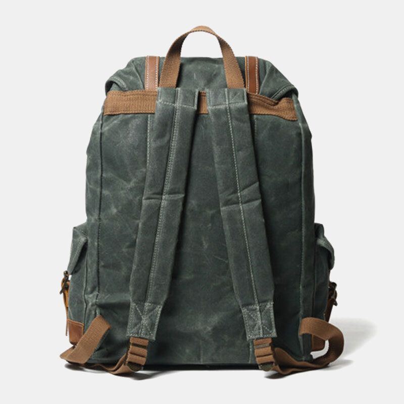 Miesten Canvas Retro Matka Ulkoilu Vaellus Suuri Tilavuus Monitaskuinen Reppu