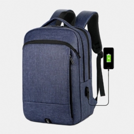 Miesten Nailoninen Suuri Kapasiteetti 14 Tuuman Kannettavan Tietokoneen Laukku Monikerroksinen Business Casual Matkareppu Usb-latauksella