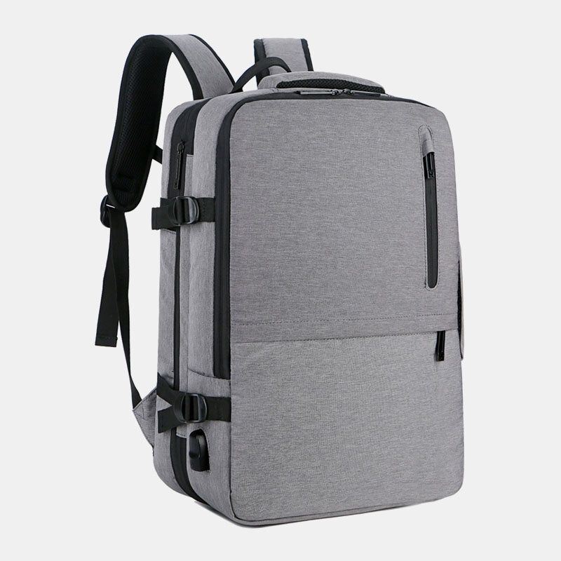 Miesten Oxford Laajennuskapasiteetti Usb Lataus Monitaskuinen Business Laptop Laukku Reppu