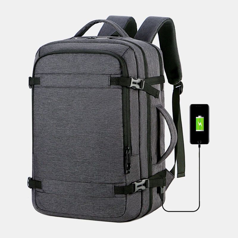 Miesten Polyesteri 15.6 Tuuman Usb-lataus Varkaudenesto Yritys Kannettavan Tietokoneen Laukku