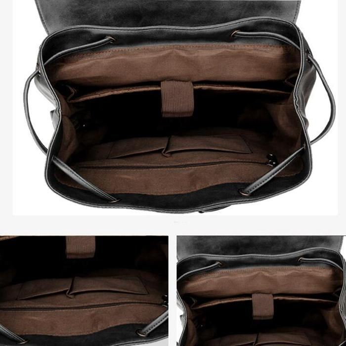 Miesten Solid Casual Multifunction Fashion -reppu Kannettavalle Tietokoneelle