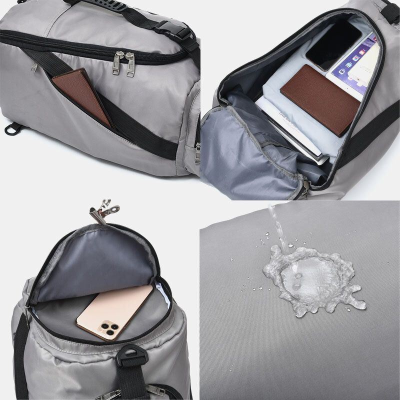 Miesten Unisex-nailon Vedenpitävä Kulutuskestävyys Ulkokäyttöön Isokokoinen Koripallon Säilytyslaukku Matkalaukku Gym Bag Reppu