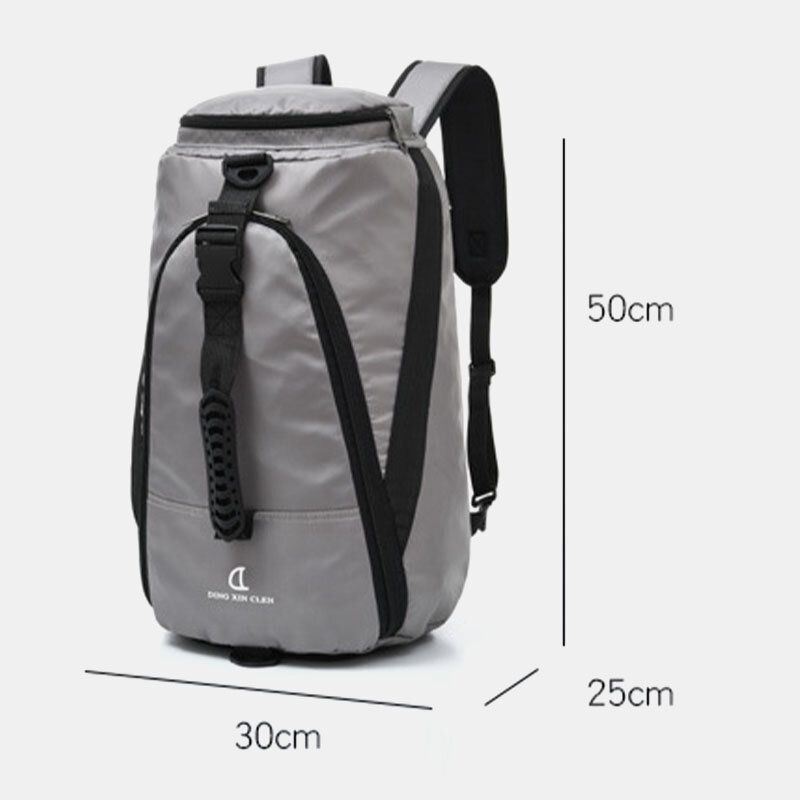 Miesten Unisex-nailon Vedenpitävä Kulutuskestävyys Ulkokäyttöön Isokokoinen Koripallon Säilytyslaukku Matkalaukku Gym Bag Reppu