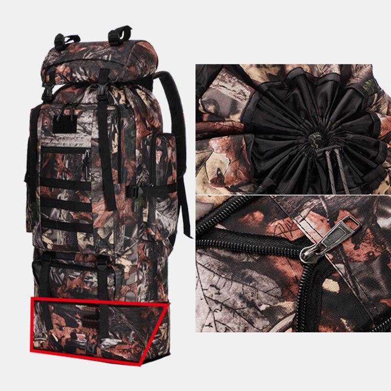 Miesten Unisex Oxford Ultrakevyt Skaalautuva Hengittävä Vedenpitävä Suuri Tilavuus Ulkoilu Vuorikiipeily 100l Tactical Reput