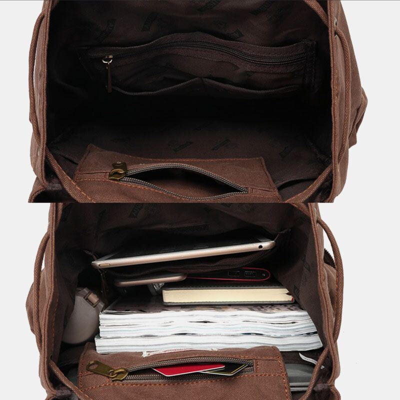 Miesten Vinatge Canvas -varkaudenestoreppu Opiskelijalaukku Matkalaukku