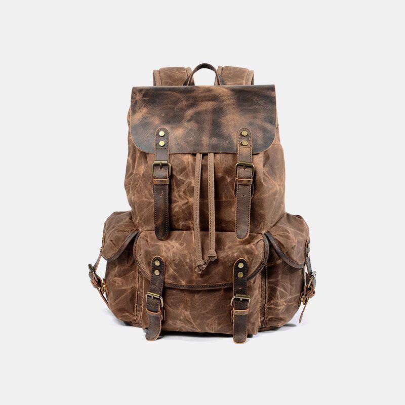 Miesten Vintage Canvas Nahkareppu Matkalaukku Matkalaukku