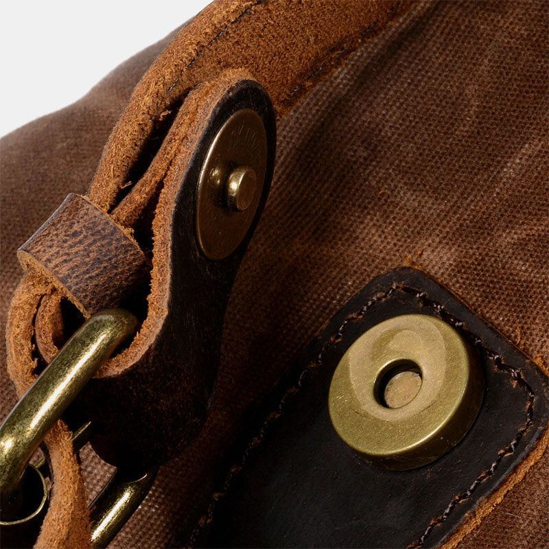 Miesten Vintage Canvas Nahkareppu Matkalaukku Matkalaukku