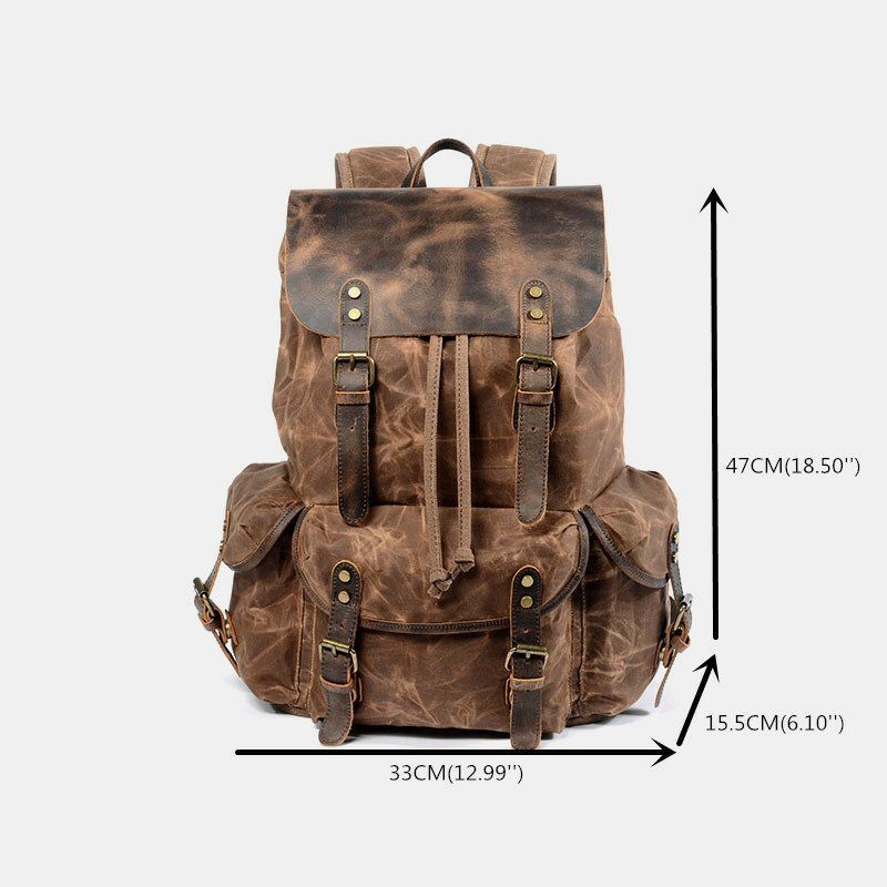 Miesten Vintage Canvas Nahkareppu Matkalaukku Matkalaukku