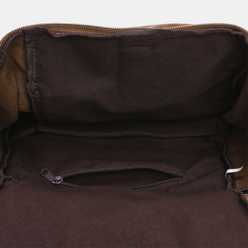 Miesten Vintage Canvas Suuri Kapasiteetti Multi-carry Yksivärinen Sylinteri Rento Reppu Crossbody Laukku