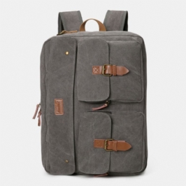 Miesten Vintage Casual Canvas Suuri Kapasiteetti 17 Tuuman Kannettavan Tietokoneen Laukku Reppu Monitaskuinen Crossbody Laukku