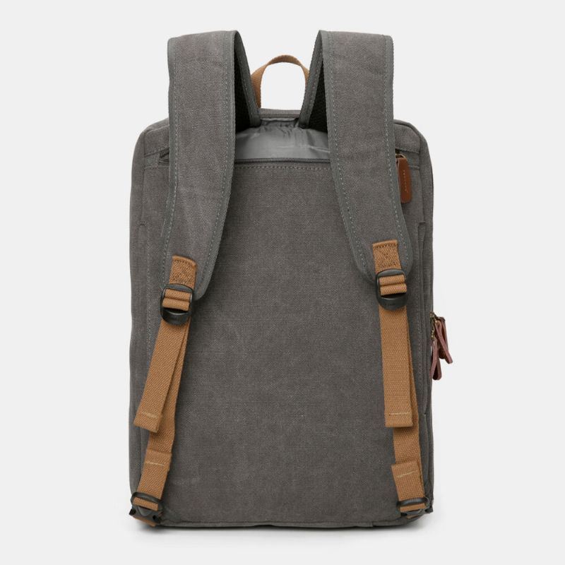Miesten Vintage Casual Canvas Suuri Kapasiteetti 17 Tuuman Kannettavan Tietokoneen Laukku Reppu Monitaskuinen Crossbody Laukku