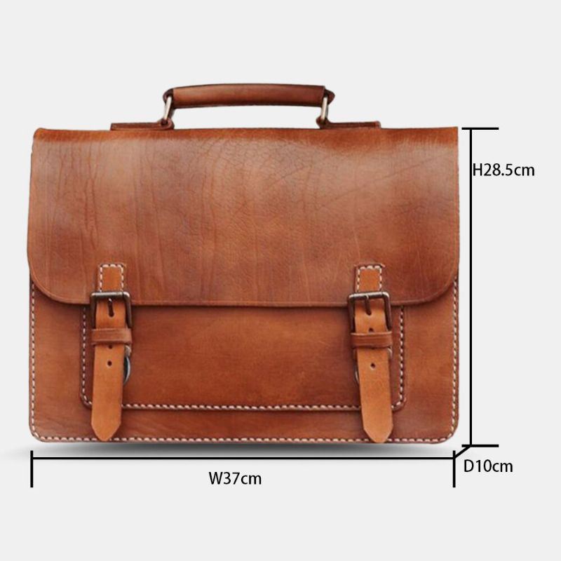 Miesten Vintage Monitoiminen 14 Tuuman Kannettavan Tietokoneen Laukku Suuri Tilavuus Vedenpitävä Reppu Crossbody Laukku Olkalaukku
