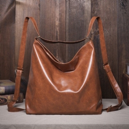 Naiset Öljyvaha Nahka Suurikapasiteettinen Reppu Olkalaukku Crossbody Laukku Kukkaro Vaippalaukku Hobo Bag Hobo Bag