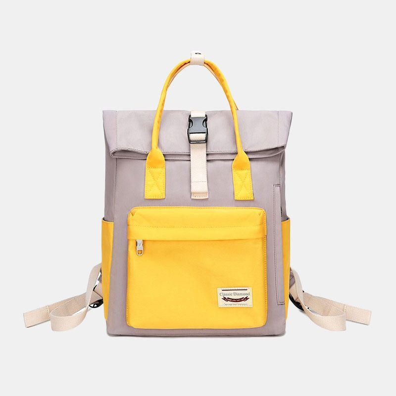 Naisten Kankainen Rento Patchwork-reppu