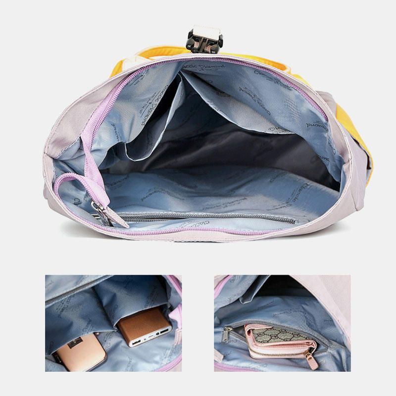 Naisten Kankainen Rento Patchwork-reppu