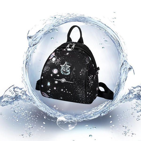 Naisten Nailon Galaxy Pattern Kevyt Reppu