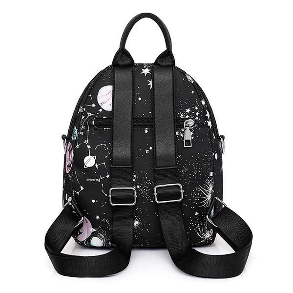 Naisten Nailon Galaxy Pattern Kevyt Reppu