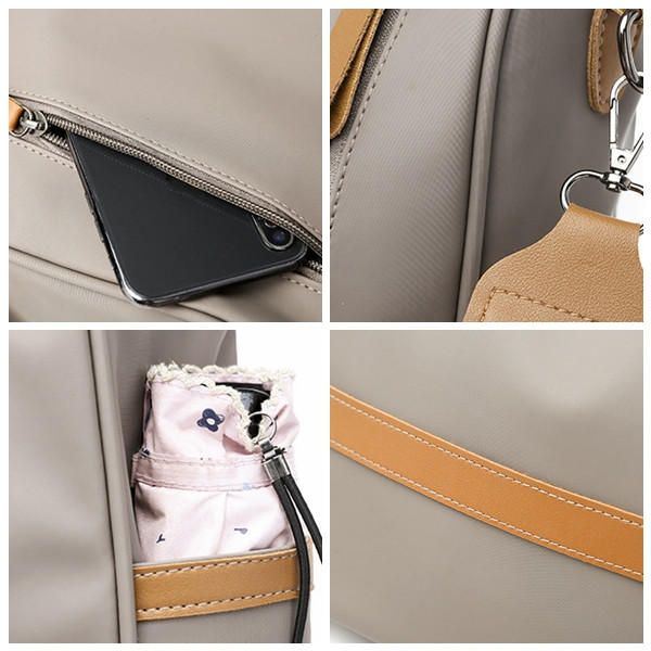 Naisten Nylon Varkaudenesto Matkareppu Solid Leisure Monitoimiset Olkalaukut