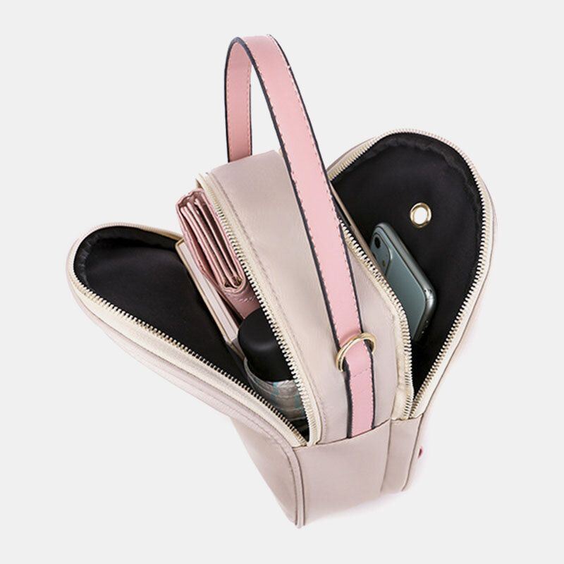 Naisten Oxford Embroidery Etninen Multi-carry Kuuloke Reppu Olkalaukku Käsilaukku