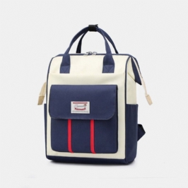 Naisten Oxford Patchwork Vedenpitävä Varkaudenesto Mommy Käsilaukku Olkalaukku Reppu