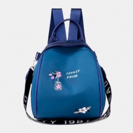 Naisten Oxford Waterproof Embroidery Etninen Multi-carry Reppu