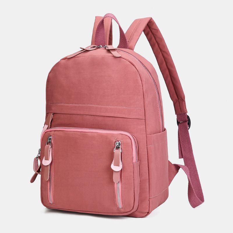 Naisten Rento Perus Nylon Perusreppu Koululaukku