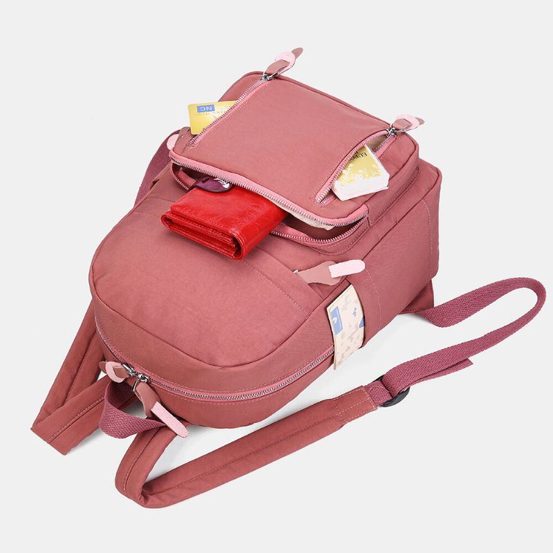 Naisten Rento Perus Nylon Perusreppu Koululaukku