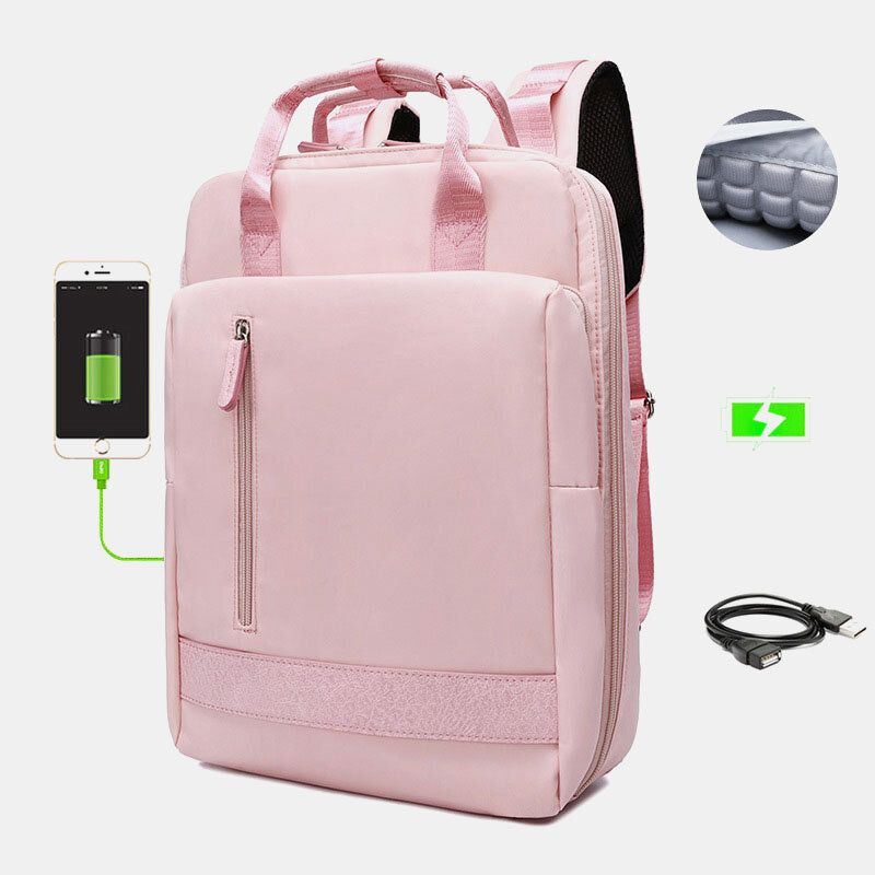 Naisten Suuren Kapasiteetin Muoti Usb Pure Color Monitoimireppu
