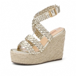 Naisten Punoshihna Espadrille Slingback Platform Sandaalit