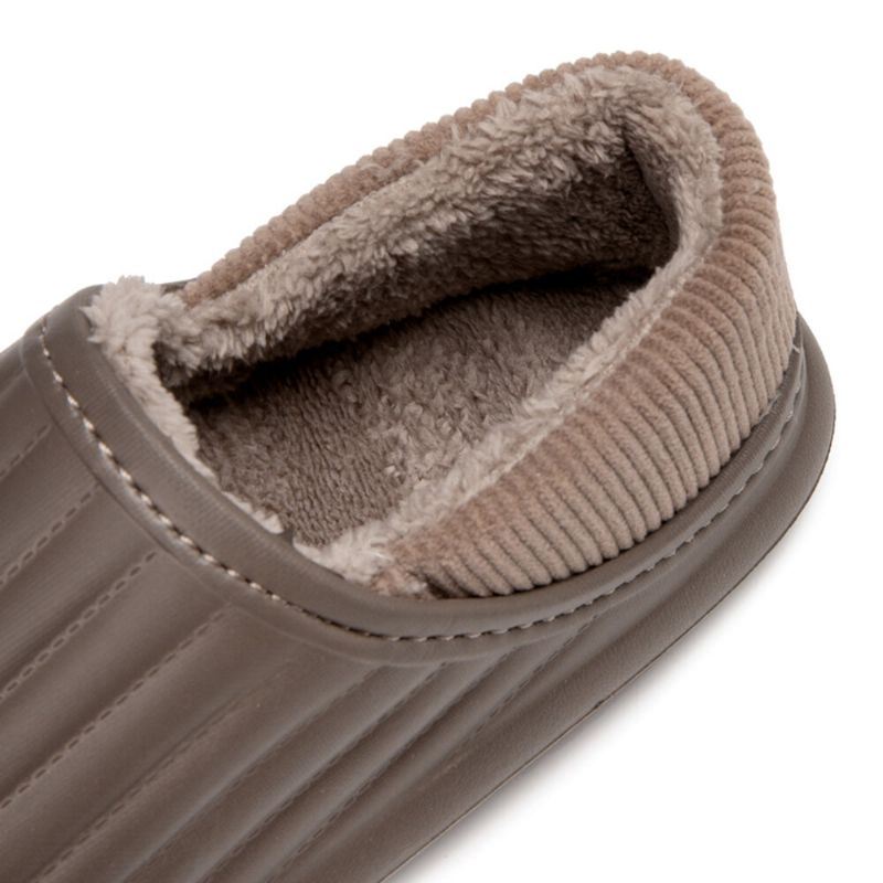 Miesten Pure Color Pyöreä Pää Pehmeä Pehmo Lämmin Paksupohjainen Liukumaton Kantapäällä Koti Puuvillatossut