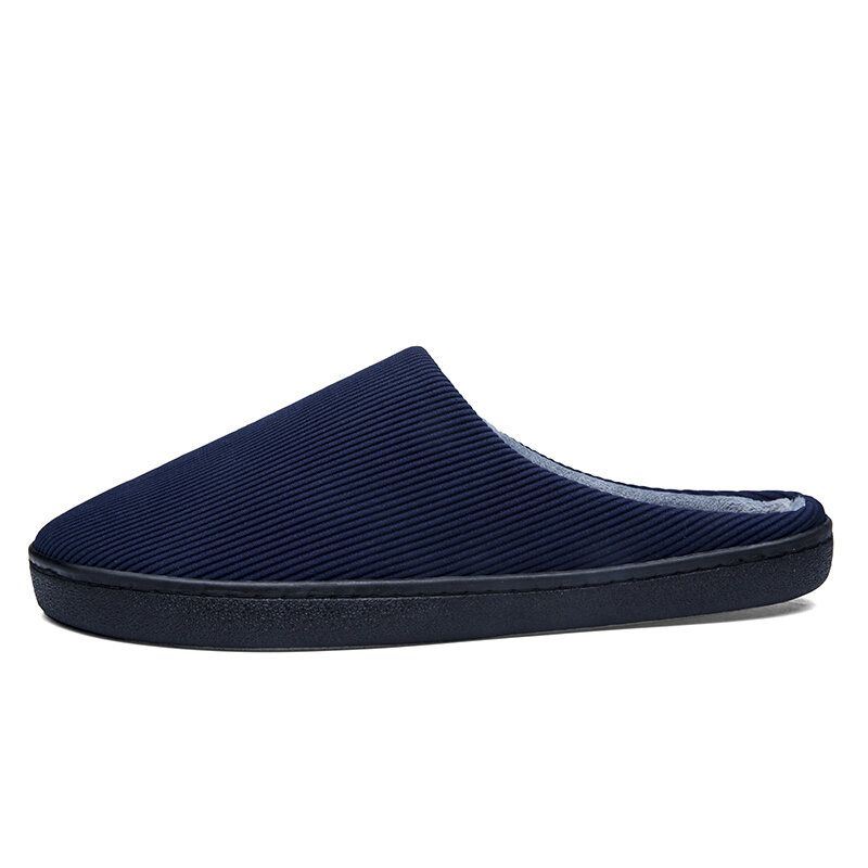Miesten Pure Color Pyöreä Toe Liukumattomat Lämpimät Slip-on Kotitossut