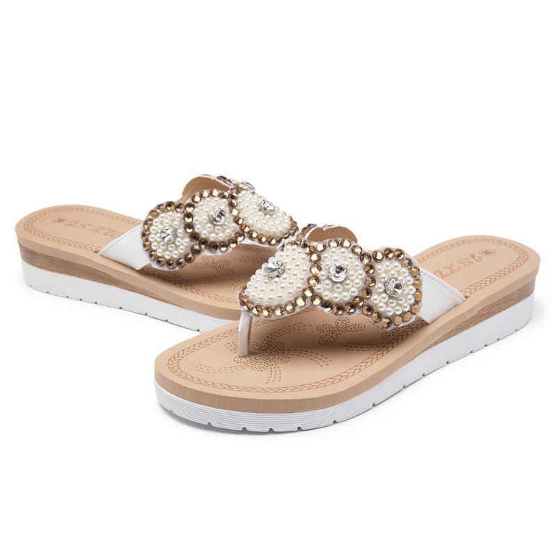 Naisten Bohemian Casual Pearl Beach -tossut