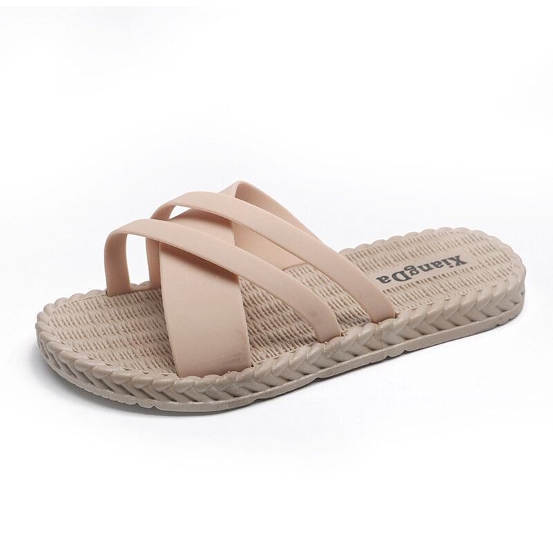Naisten Pehmeä Pohja Yksivärinen Cross Strap Koti Kengät Tossut