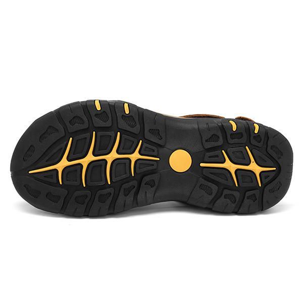 Miesten Anti Collision Toe Mukavat Rento Nahkasandaalit