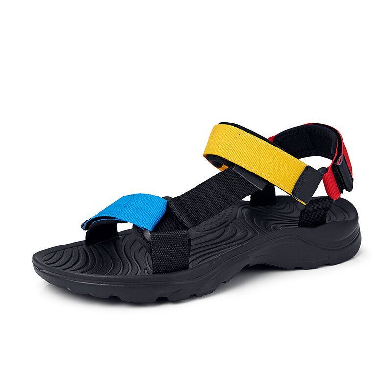 Miesten Mukavat Colorblock-nauhat Urheilulliset Hook Loop -rantasandaalit