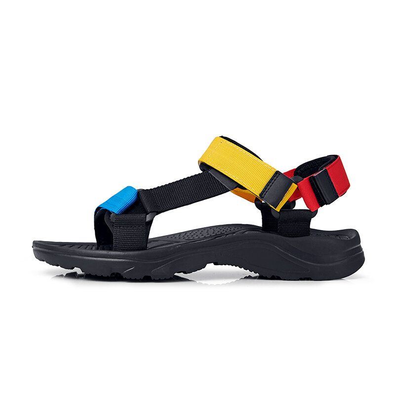Miesten Mukavat Colorblock-nauhat Urheilulliset Hook Loop -rantasandaalit