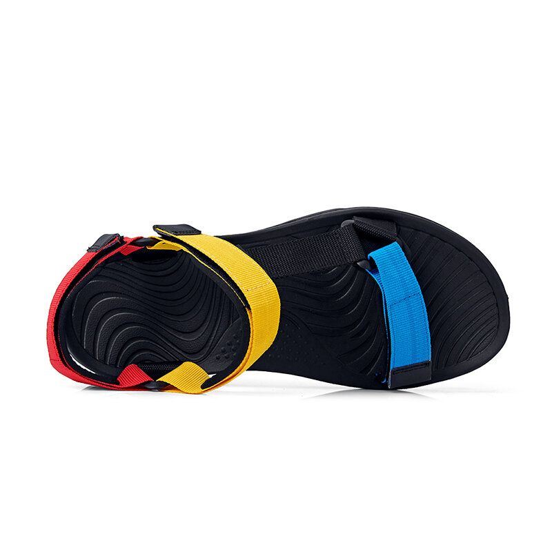 Miesten Mukavat Colorblock-nauhat Urheilulliset Hook Loop -rantasandaalit