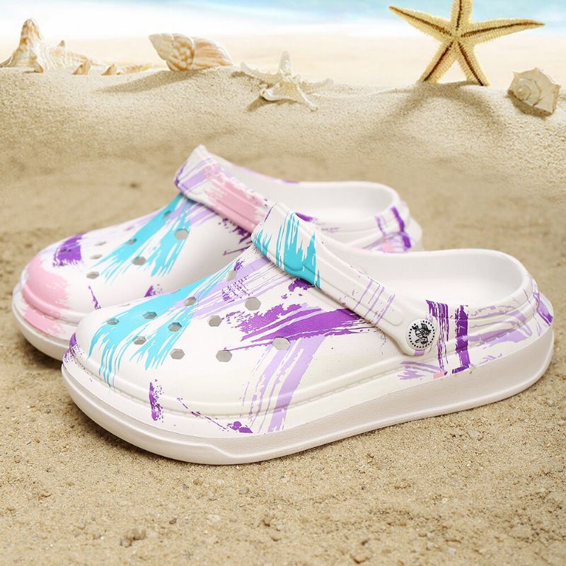 Naisten 2 In 1 Kevyet Slingback Muulit Puukengät Vedenpitävät Liukumattomat Sandaalit