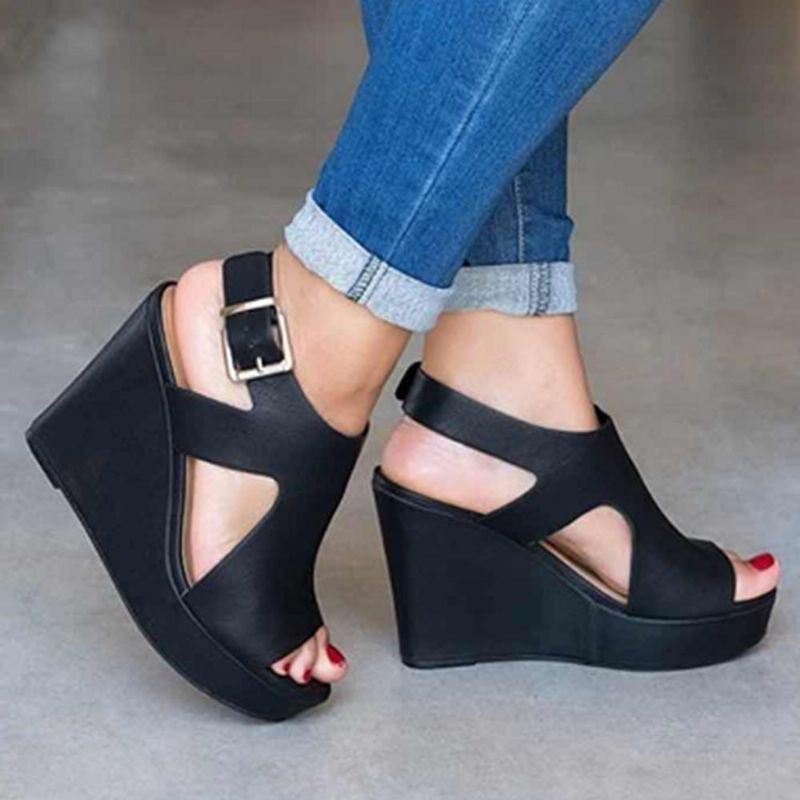 Naisten Alustakengät Wedge Heels Sandaalit Peeps Sandaalit