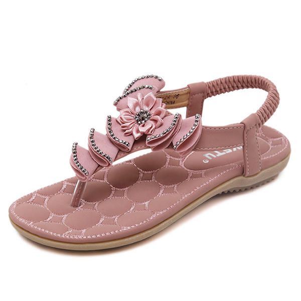 Naisten Bohemia Rhinestone Rento Rantasandaalit