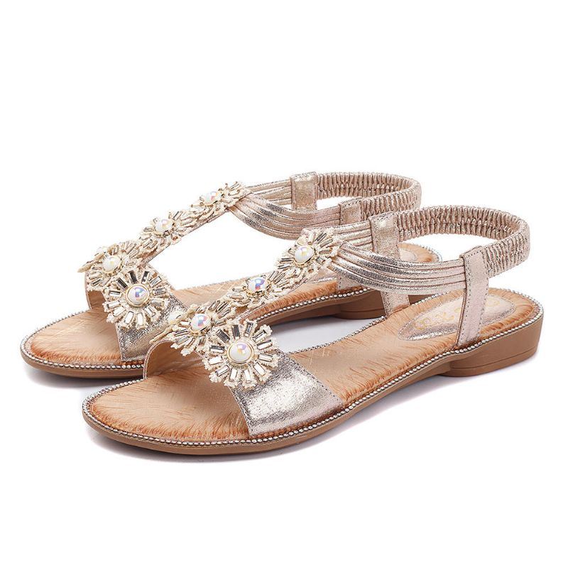 Naisten Bohemian Flowers -remmi Mukavat Sandaalit