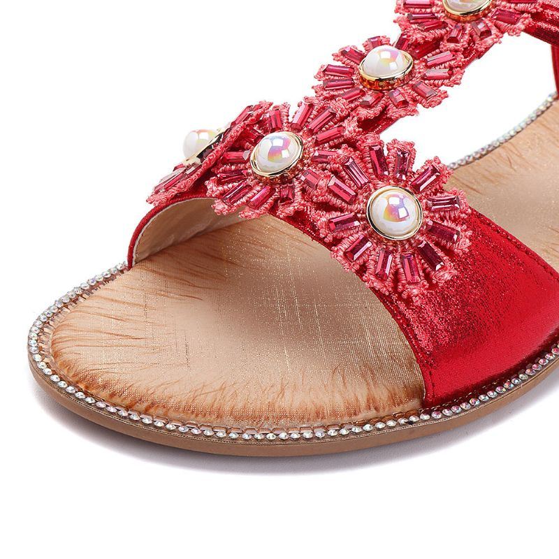 Naisten Bohemian Flowers -remmi Mukavat Sandaalit