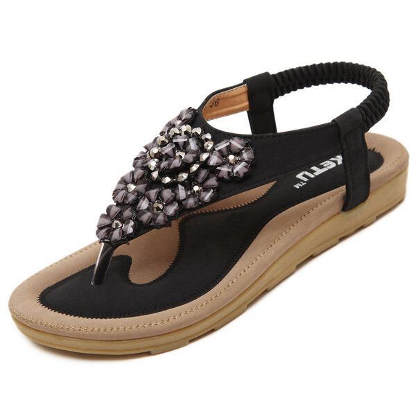Naisten Diamond Bohemian Casual Outdoor Beach Kukkasandaalit