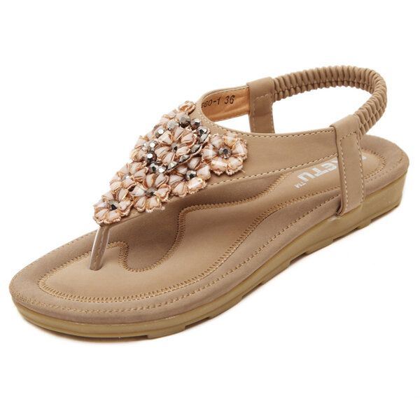 Naisten Diamond Bohemian Casual Outdoor Beach Kukkasandaalit