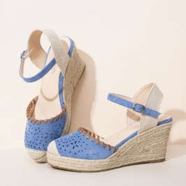 Naisten Espadrilles Cutout Nilkkahihna Rennot Wedge Sandaalit
